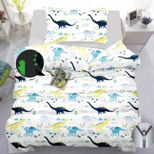BAVLNĚNÉ POVLEČENÍ SVÍTÍCÍ - DINOSAUŘI 140x200/70x90