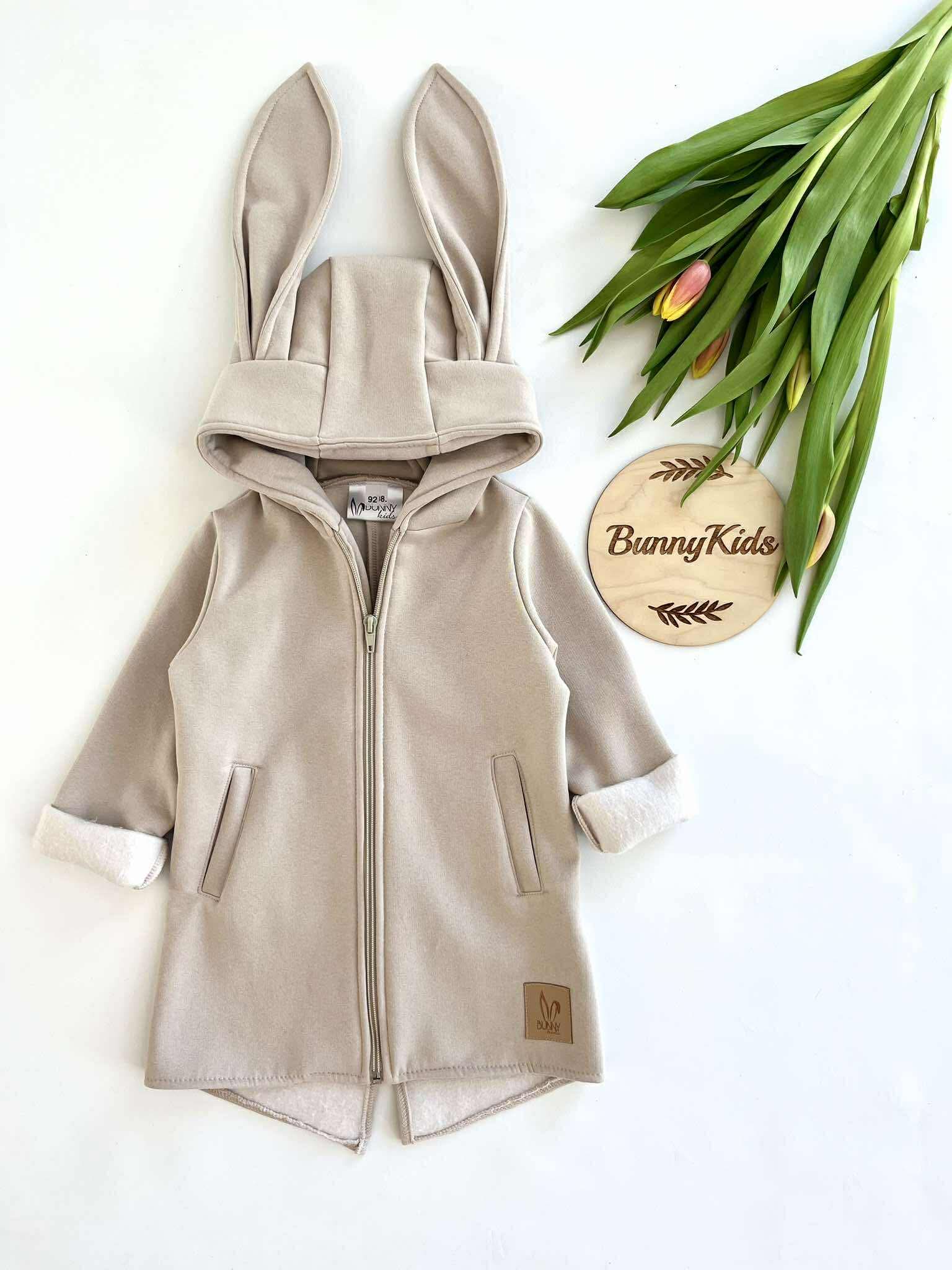 BUNNY KIDS MIKINO-KABÁTEK ZAJÍC – BÉŽOVÝ