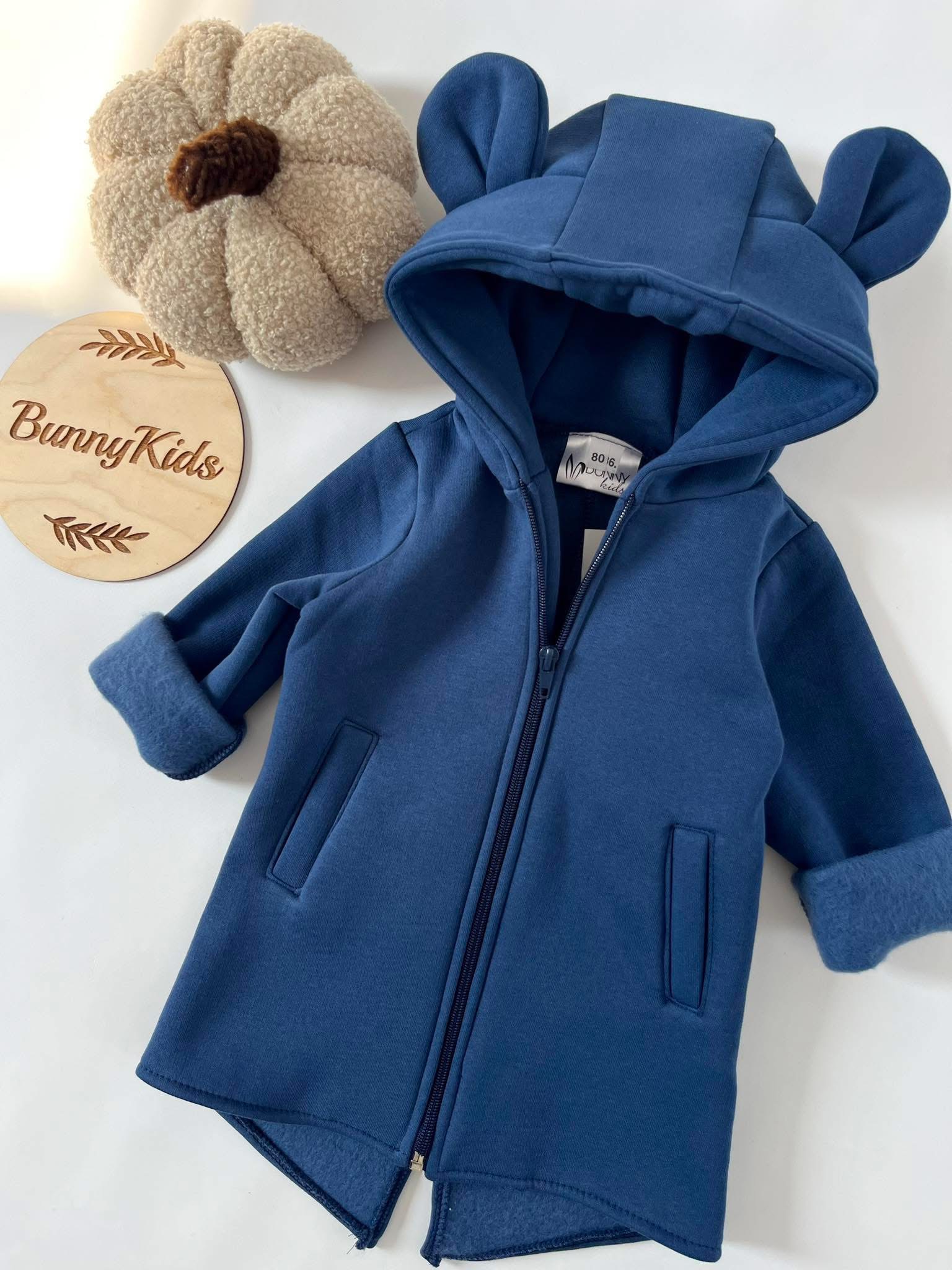 BUNNY KIDS MIKINO-KABÁTEK MĚDVĚD – JEANSOVĚ MODRÁ