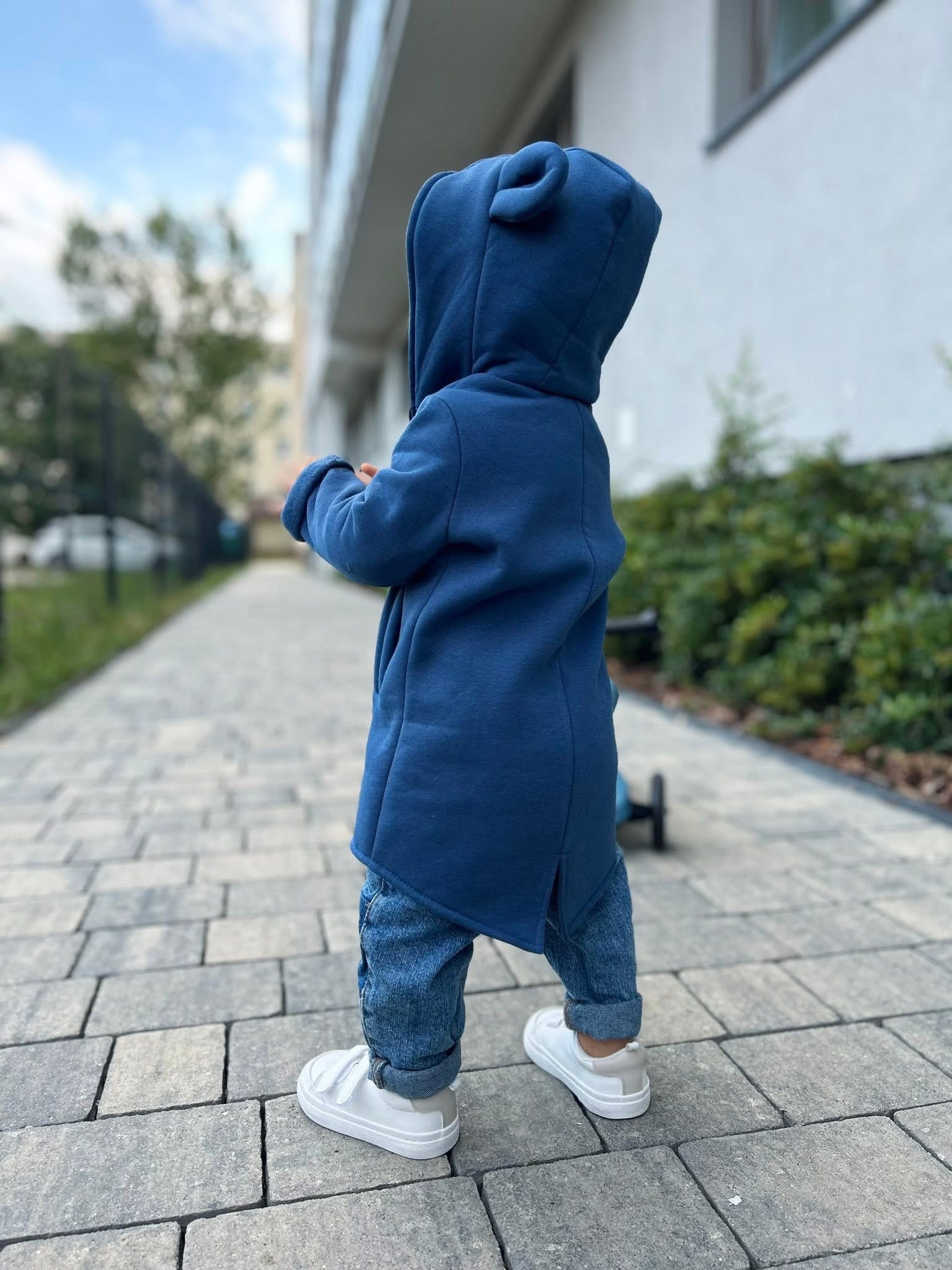 BUNNY KIDS MIKINO-KABÁTEK MĚDVĚD – JEANSOVĚ MODRÁ - Obrázek 2