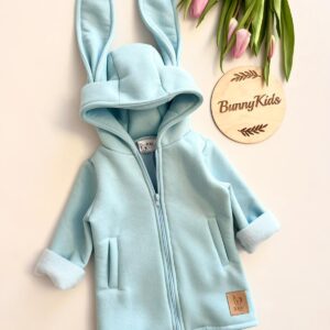 BUNNY KIDS MIKINO-KABÁTEK ZAJÍC – DUSTY BLUE
