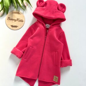 BUNNY KIDS MIKINO-KABÁTEK MEDVÍDEK – JAHODOVÁ