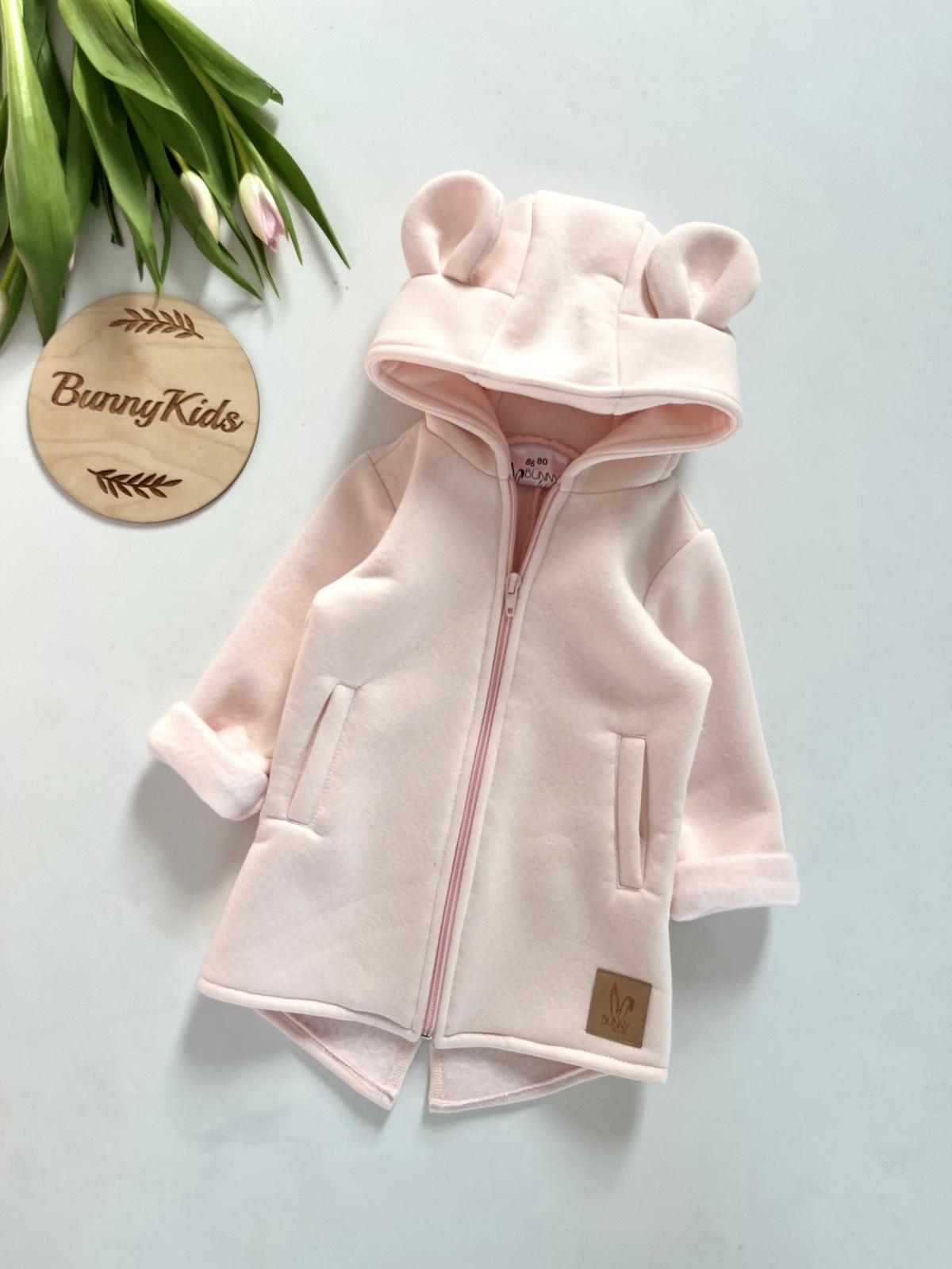 BUNNY KIDS MIKINO-KABÁTEK MEDVÍDEK - JEMNÁ RŮŽOVÁ