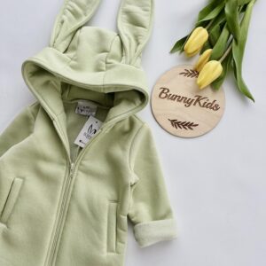 BUNNY KIDS MIKINO-KABÁTEK ZAJÍC – PISTÁCIE