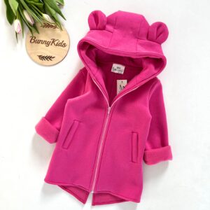 BUNNY KIDS MIKINO-KABÁTEK MEDVÍDEK – MALINOVÁ