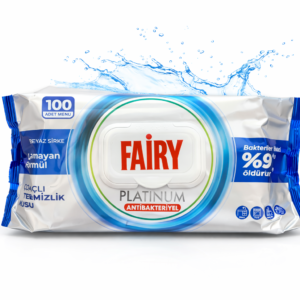 Vlhčené ubrousky z viskózy Fairy v balení 100 ks Antibakteriální