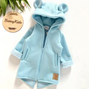 Bunny Kids Mikino – kabátek Medvídek – Dusty Blue