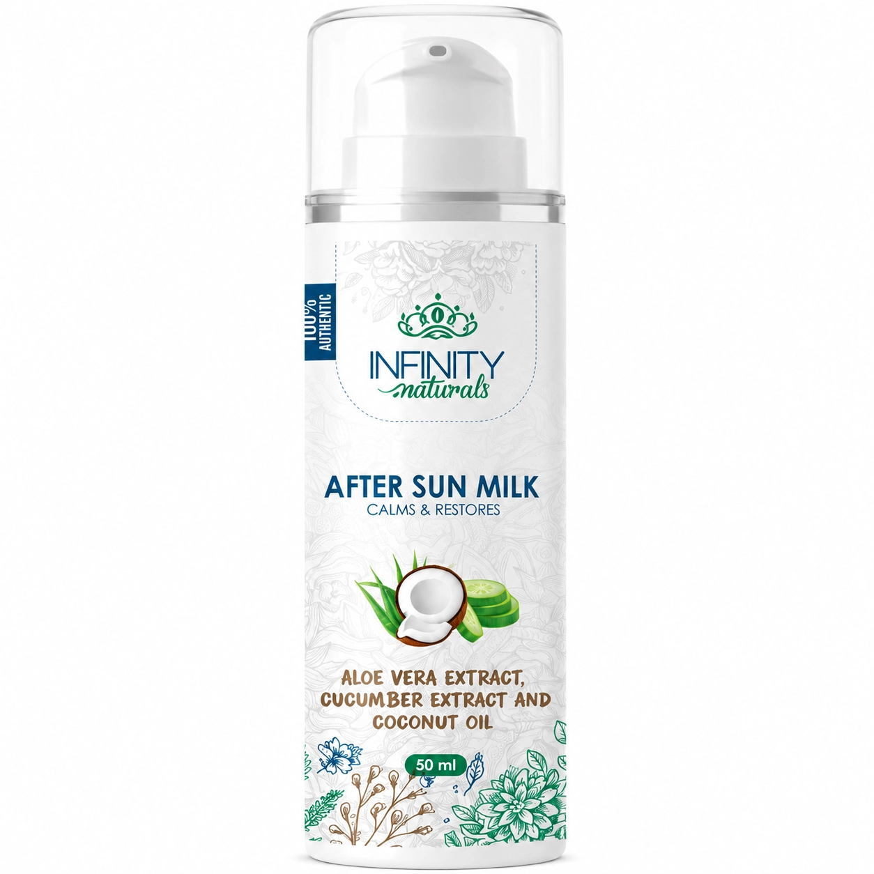 Hydratační tělové mléko po opalování Infinity Naturals