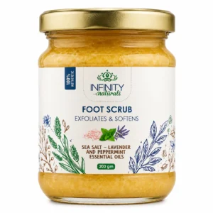 Peeling na chodidla s mořskou solí, levandulí a mátou Infinity Naturals